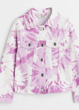 Куртка-піджак h&m бавовняна з абстрактним принтом