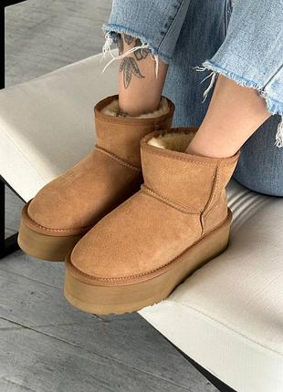 Ugg classic mini chestnut platform