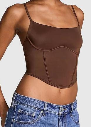М'який стрейч-корсет, топ ganache nude victoria’s secret e80 оригінал