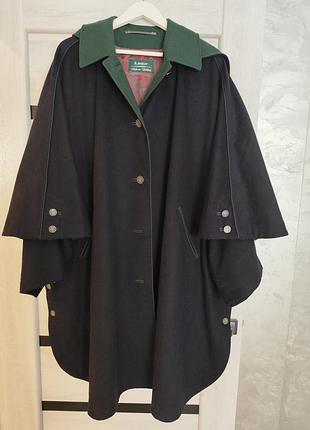 Коллекционный шерстяной кейп-накидка h.moser (mode aus salzburg), р. 46 (xl-xxl)