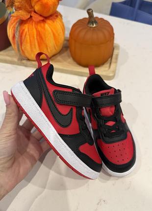 Дитячі кросівки nike оригінал, червоно-чорні, 15 см