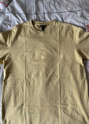 Футболка чоловіча h&m гірчична базова