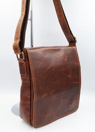 Сумка чоловіча натуральна шкіра leather jxy-3965-1 red brown