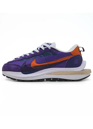 Кросівки nike x sacai vaporwaffle фіолетові, розмір 37, довжина устілки 23,5 см