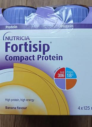 Питание nutricia fortisip compact protein 306 kcal, 18g protein 4×125ml. банан.