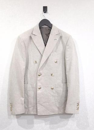 Двубортный пиджак hardy amies (savile row) 100% pima cotton heddon fit 38r