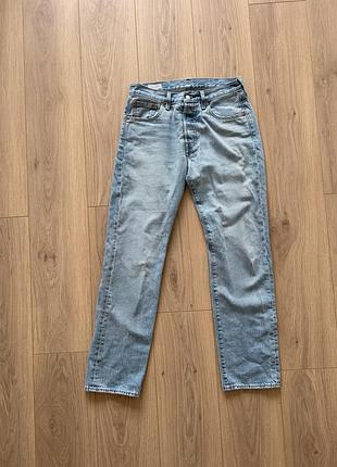 Джинси levi's 501 блакитні прямі w28 l30