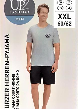 Мужская пижама батал футболка+шорты up2fashion германия размер xxl 60/62