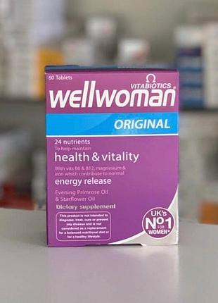 Вітамінно-мінеральний комплекс vitabiotics wellwoman original для жінок, 60 таблеток
