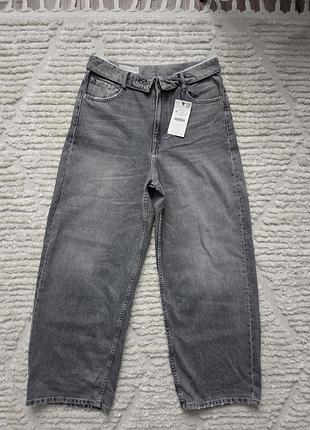Джинси жіночі zara сірі широкі baggy з високою посадкою