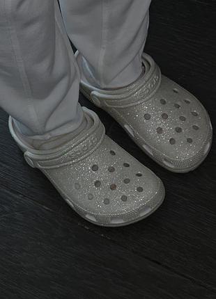 Женские кроксы classic glitter clog оригинал