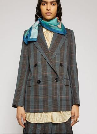 Жіночий піджак acne studios у клітинку, вовняна суміш, s-m