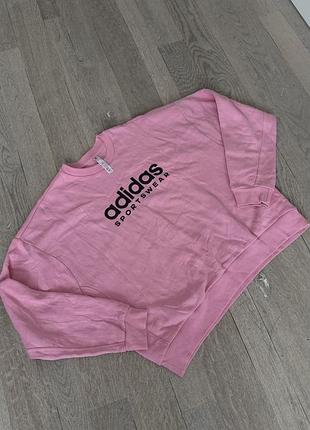 Свитшот розовый adidas, свитшот адидас