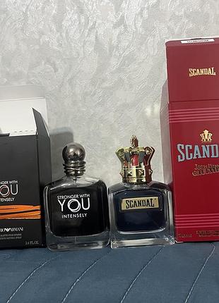 Парфуми emporio armani stronger with you intensely та jean paul gaultier scandal pour homme, 100 мл