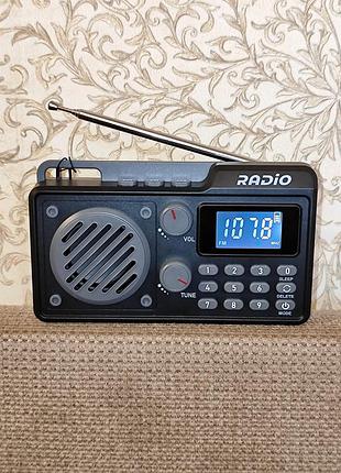 Радіоприймач radio q7 fm/am/sw/bluetooth/ usb/ type-c 1500 маг