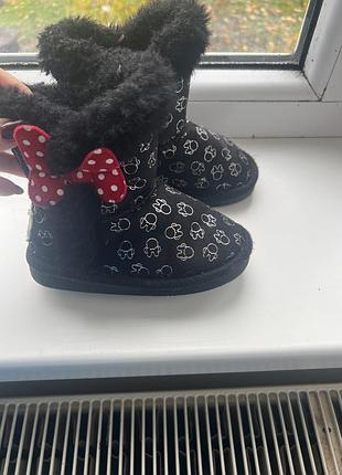 Уггі дитячі disney minnie mouse чорні, розмір 7