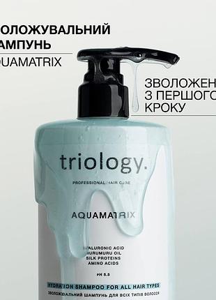 Увлажняющий шампунь для всех типов волос aquamatrix triology 500ml