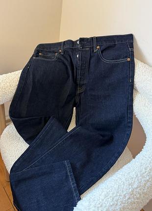 Чоловічі джинси levi’s темно-сині на ґудзиках розмір ( 34/32 )