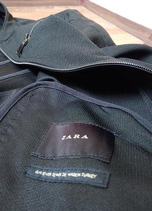 Мужской черный кардиган zara на молнии / кофта бомбер, s