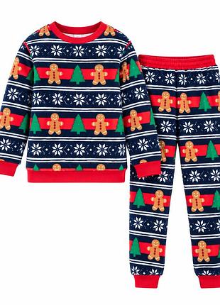 Детский новогодний комплект lounge set kids, пижама с рождественским принтом, 5-6 лет