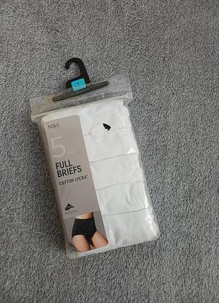 Набор женских трусиков marks &amp; spencer full briefs (5 шт.) р. 14 белые