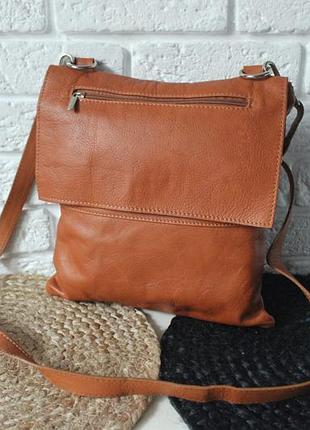 Geniune leather мужская сумка из натуральной кожи. италия.
