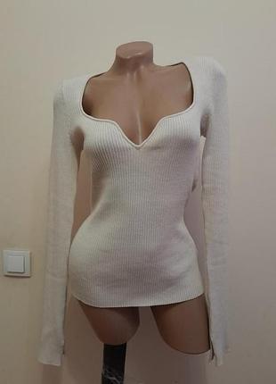 Лонгслив m-l h&m  рубчик