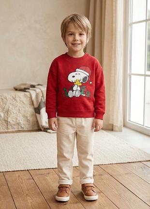 Утеплений світшот на хлопчика в новорічному стилі peanuts