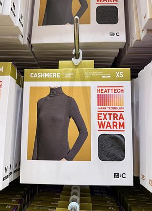 Жіночий гольф uniqlo heattech extra warm cashmere blend сірий