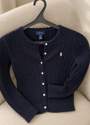 Кардиган дитячий polo ralph lauren в'язаний темно-синій