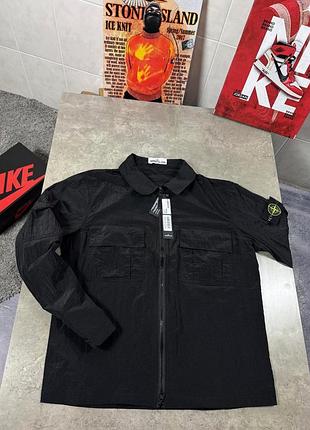 Чорний овершот бренду stone island m, l, xxl
