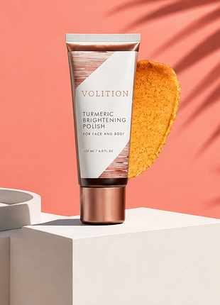 Полирующий скраб для лица и тела volition beauty turmeric brightening polish объемом 10 мл.
