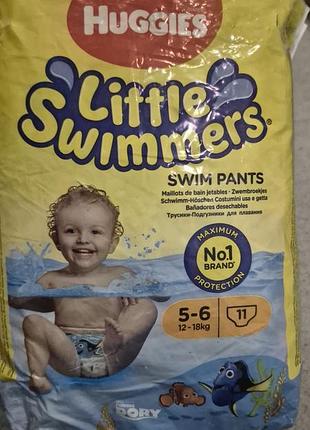 Підгузки huggies little swimmers для плавання, розмір 5-6, 12-18 кг, 10шт