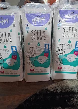 Підгузки bella baby happy soft & delicate junior extra розмір 6, 48 шт