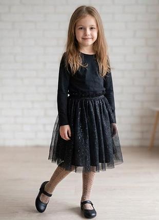 Черная фатиновая юбка пачка на девочку h&m