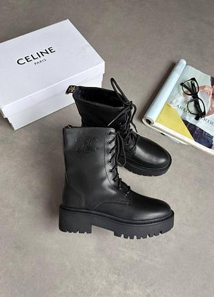 Celine boots black leather 2