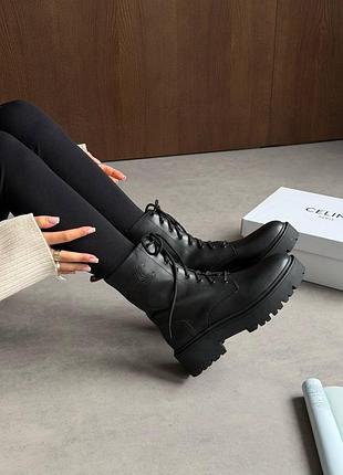 Celine boots black leather 4
