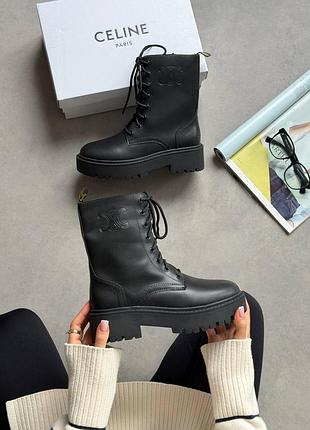 Celine boots black leather 5