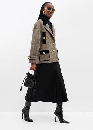 Жакет пальто gucci herringbone wool-blend coat 4