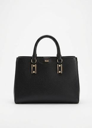 Сумка жіноча boss тоут шкіряна чорна