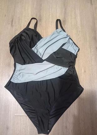 Купальник женский 3xl черный слитный новый