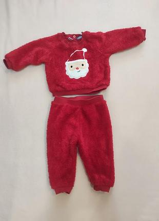 Костюм мех новогодний теплый для мальчика р.74-80