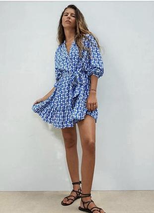 Нова натуральна вільна сукня/плаття zara 🩵