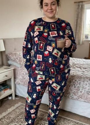 Трикотажная пижама,100%cotton, размер 20/22 или xl/2xl в идеальном состоянии