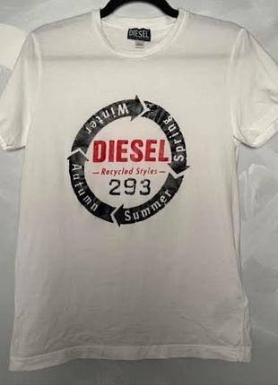 Футболка diesel t-diego c1 recycled styles 293 біла