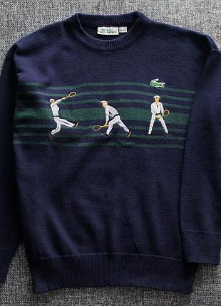 Вінтажний светр chemise lacoste tennis heritage 80-90s оригінал made in france