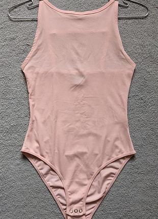 Женское боди в рубчик topshop с открытыми плечами