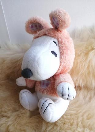 Снупі snoopy peanuts м'яка іграшка sega песик чорно-білий у одязі