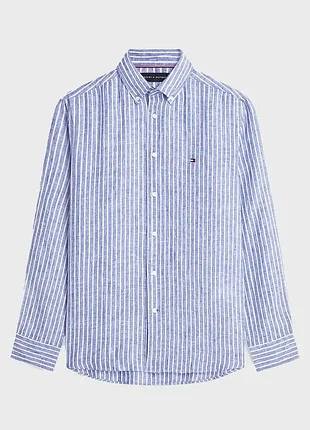 Чоловіча синя лляна сорочка у смужку bengal
tommy hilfiger