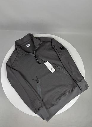 Свитшот c.p. company размер m, l, xl темно-серый